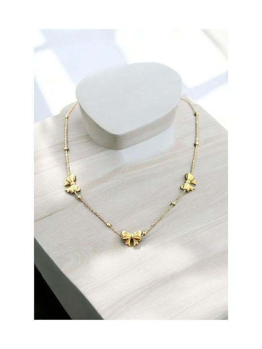 Μπιλιες Necklace from Gold Plated Steel