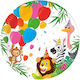 Procos Jungle Balloons Plate for Party 8pcs