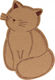 Katze sitzend MDF 15cm