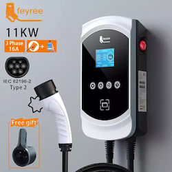 Feyree Wall Mounted Three-Phase 11kW Charging Station with Built-in Cable Type 2