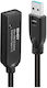 Lindy USB 3.0 Cablu USB-A - USB-C female Negru 20m 43375