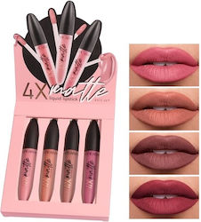 Set 4 Liquid Lipsticks Handaiyan Matte 4 X 2.5 Ml B