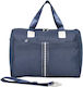 Reisetasche Zurück Blau Stoff L40xB20xH30cm