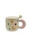 Etoile Cană Ceramică cu Capac Multicoloră