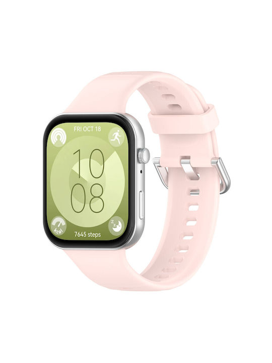 Λουράκι Σιλικόνης Ροζ (Huawei Watch Fit 3)