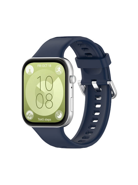 Midnight Armband Silikon Blau (Huawei Watch Fit 3 - Huawei Uhr Fit 3)