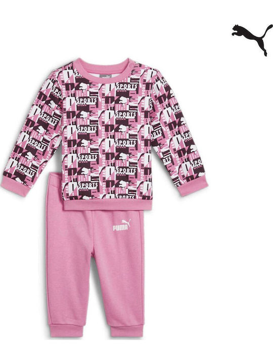 PUMA Παιδικό Σετ Φόρμας Ροζ 2τμχ MINICATS