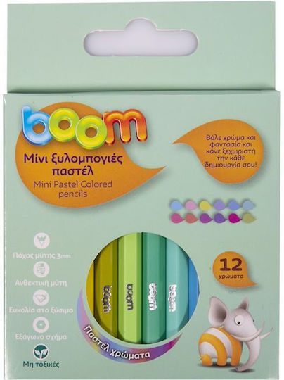Boom Set de creioane colorate Mini 12buc Pachet de 1 ambalaje