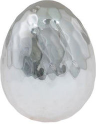 Zen Collection Easter Egg Ceramic Easter Egg Ceramic 6.8x5.8x5.8pcs in Silver color