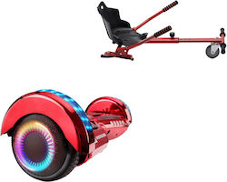 Smart Balance Wheel Transformers ElectroRed PRO Gama Standard și Scaun Ergonomic Roșu Hoverboard with 15km/h Max Speed and 10km Autonomy in Roșu Color with Seat