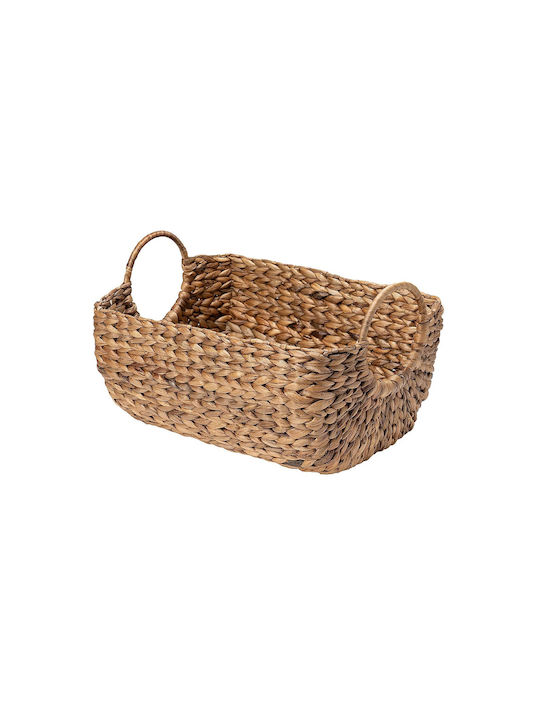 Coș decorativ Wicker cu mânere Brown S Line