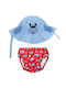 Zoocchini Seal Kids Swimwear Swimwear Set Sunscreen (UV) Training Red