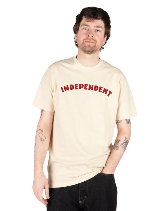 Independent Brigade T-shirt Bărbătesc cu Mânecă Scurtă Bej