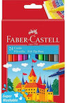 Faber-Castell Washable Neon Drawing Markers 20mm Thin Set 24 Colors