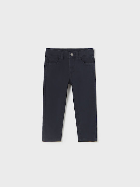 Mayoral Kids Trousers Navy Blue Μακρύ