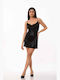 Zirgon Dress Draped Black