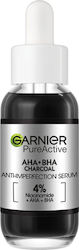 Garnier Pure Active Charcoal Serum Gesicht für Glanz & Aufhellung 30ml