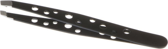 Ro-Ro Accessories Eyebrow Tweezer with Slanted Nose Black