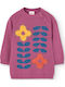 Children's Dress Long Sleeve Knitted eggplant