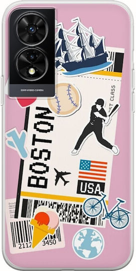 Ticket To Boston Tcl 505 Silicon Transparent TPU Flexibil