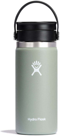 Hydro Flask Wide Mouth Bottle Thermos Stainless Steel BPA Free 500ml Gray