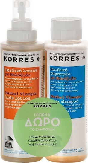 Korres Против въшки Лосион & Шампоан с ябълков оцет за Деца 300мл