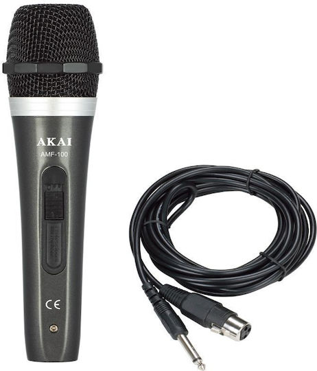 Akai Proffesional AMF-100 Δυναμικό Микрофон 6.35mm Ръчно изработено за Вокали в Черен Цвят