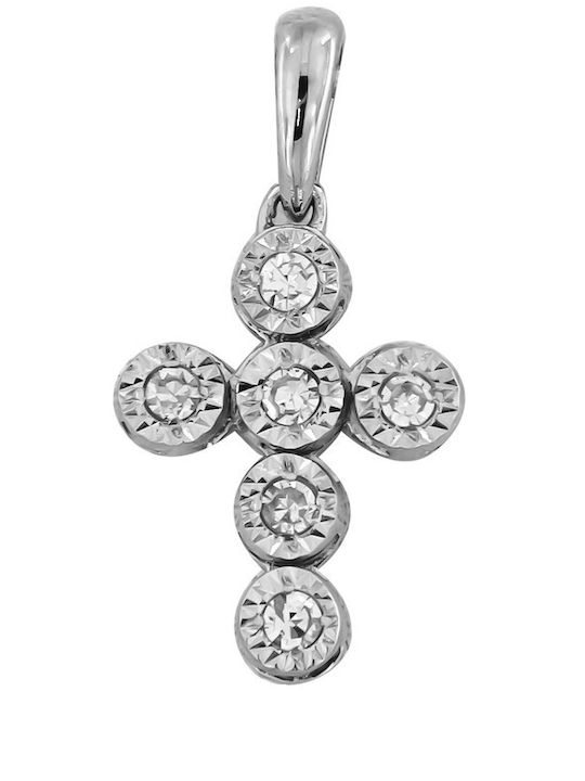 Metrongold Damen Weißgold Kreuz 18K