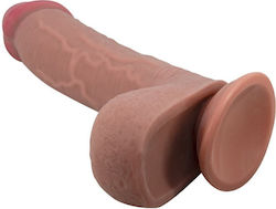 Pretty Love Sliding Skin Serie Realistischer Dildo Sliding Skin Saugnapf Braun 23,4 cm Produktcode D-238282