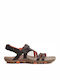Sandspur Leather Women's Flat Sandals Anatomic Sporty Espresso / Coral