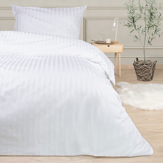 Darymex Hotelbettlaken Weiß Einzel 160x200cm 100% Baumwolle 1Stück