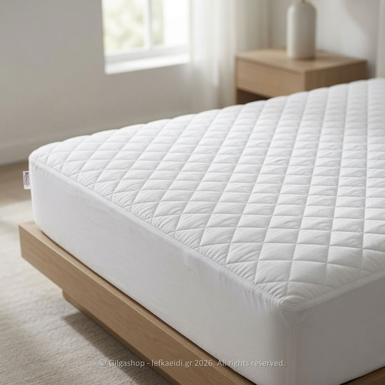 Casa Colori Protecție pentru Saltea Dublu cu Fustă Alb 150x200+30buc