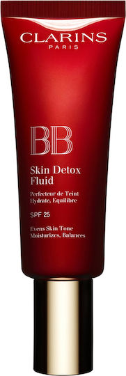 Clarins Bb Skin Detox BB 01 Light Ενυδατική Λεπτόρρευστη Κρέμα Προσώπου Ημέρας με SPF25 κατά των Ατελειών & της Ακμής με Aloe Vera 45ml