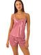 Comfort Summer Satin Babydoll Rose