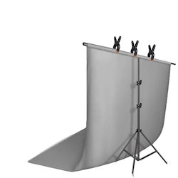 Tripod Stand Adjustable Height Multiple Background Cloth Options 150x200cm Stand Gray Model