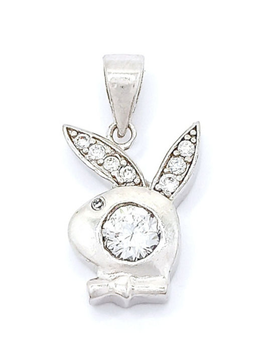 PS Silver Klemm-Charme mit Steinen aus Silber mit Zirkon