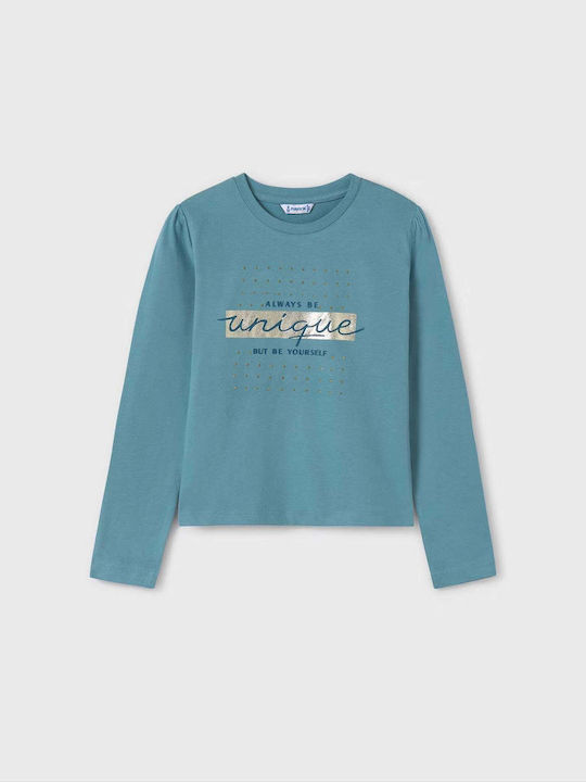 Mayoral Kids Blouse Long Sleeve Petrol