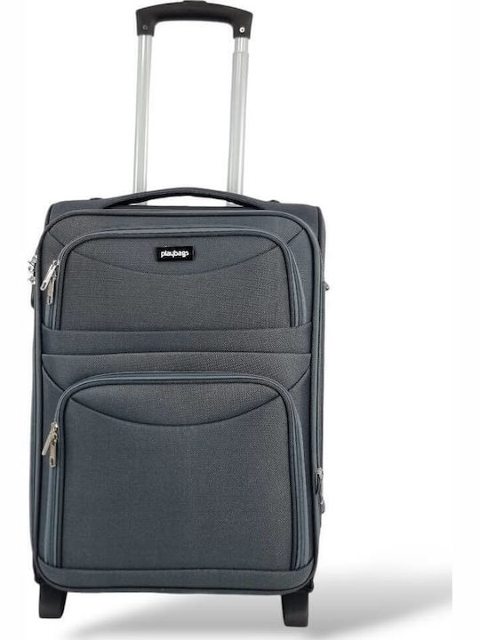 Cabin Suitcase Fabric Expansion 53x36x20 +5cm Playbags Collection Ps8033c Grey