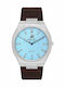 Beverly Hills Polo Club Men's Watch Battery with Brown Leather Strap