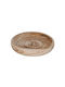 Atmosphera Paulownia Διακοσμητική Πιατέλα Στρογγυλή Καφέ 29x29x5εκ.