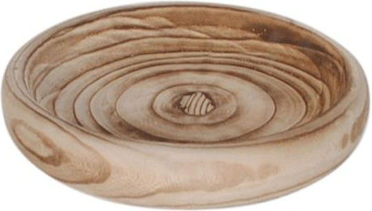 Atmosphera Paulownia Διακοσμητική Πιατέλα Στρογγυλή Καφέ 29x29x5εκ.