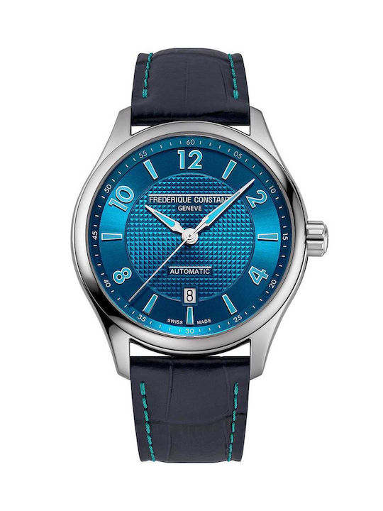 Frederique Constant Runabout Watch Battery with Blue Leather Strap