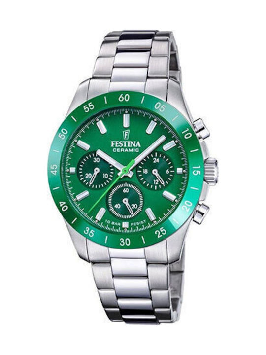 Festina Ladies Womens Watch 39mm Chronograph Ba...