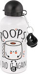 Poops!...I Did It Again Metall-Wasserflasche Weißes Aluminium 500ml