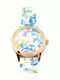PS Silver Women's Watch with White Rubber Strap
