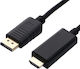 Powertech Kabel DisplayPort-Stecker - HDMI-Stecker 1.5m Schwarz (CAB-DP070)