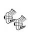 Kadax Wall Hanger Metal 10 Hooks Black 29.5x10cm 2 Pieces