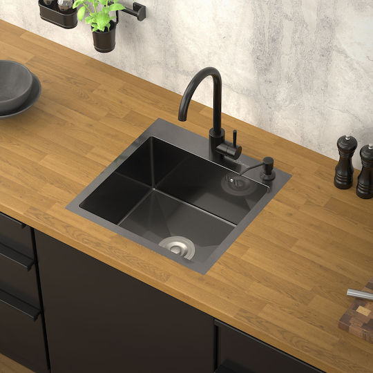 ML-Design Drop-In Chiuvetă Inox L45xW45cm Gri
