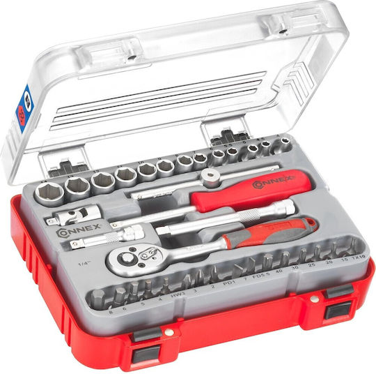 Connex Set Ratchet 1\4" 35pcs