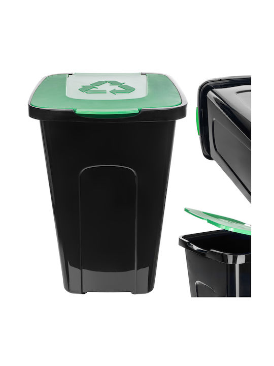 Kadax Coș de Gunoi Plastic Verde 50lt 1buc
